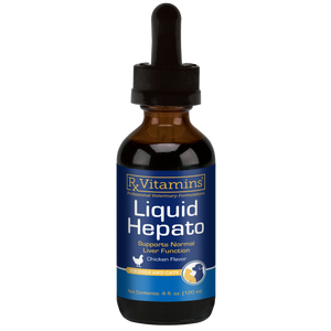 Rx Vitamins Hepato Liquid Liver Supplement for Dogs & Cat -Chicken Flavor (4 oz) - Dog & Cat Supplements & Vitamins 1