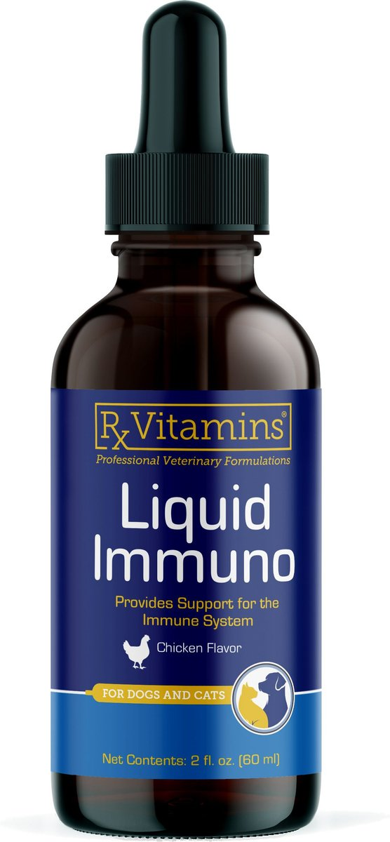 Rx Vitamins Liquid Immuno Immune Supplement for Cats & Dogs Chicken Flavor - Dog & Cat Supplements & Vitamins 1