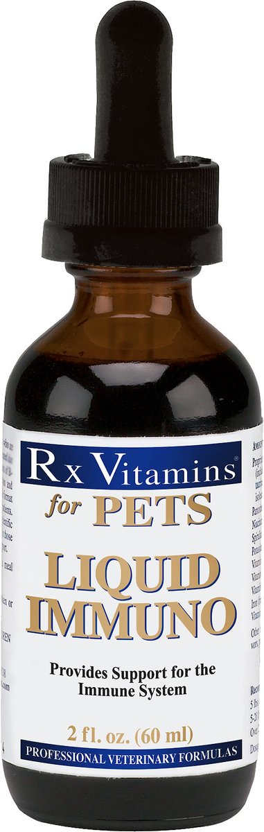 Rx Vitamins Liquid Immuno Immune Support for Cats & Dogs Bacon Flavor - 2-oz - Dog & Cat Supplements & Vitamins 4