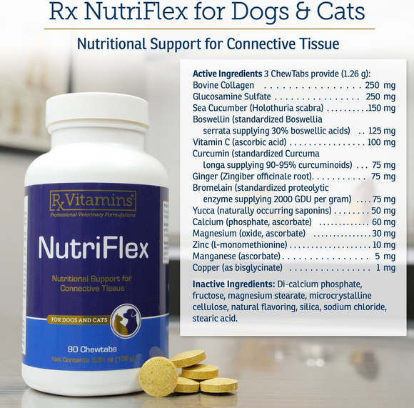 Rx Vitamins NutriFlex Joint Supplement for Dogs & Cats (90 chewtabs) - Dog & Cat Supplements & Vitamins 5