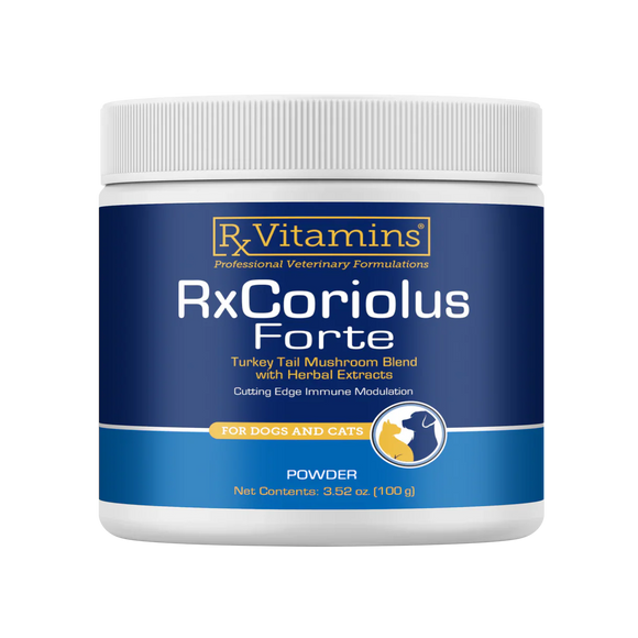 Rx Vitamins RxCoriolus Forte for Dogs & Cats 100-gram - Dog & Cat Supplements & Vitamins 1