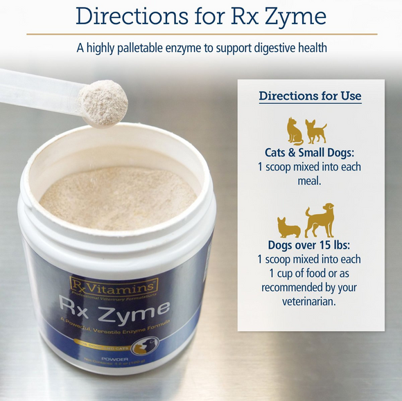 Rx Zyme Digestive Enzyme Powder (4.2 oz) - Dog Supplements & Vitamins 6