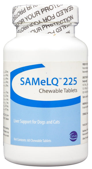 S-Adenosy-L Methionine for Dogs and Cats also come in a 60ct bottle. This pet liver health supplement comes in a chewable tablet making it easy to administer