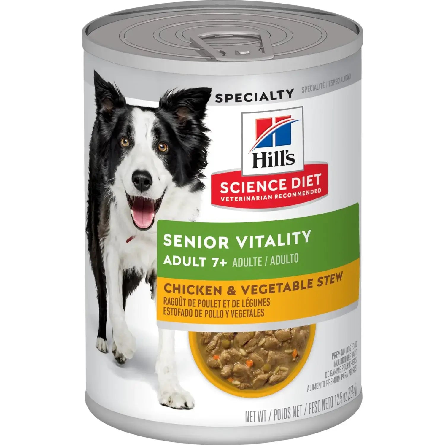 Hill's Science Diet Adult 7+ Senior Vitality Chicken & Vegetable Stew Wet Dog Food