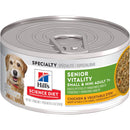 Hill's Science Diet Adult 7+ Senior Vitality Small & Mini canned dog food, Chicken & Vegetable Stew, 5.5 oz, case of 24