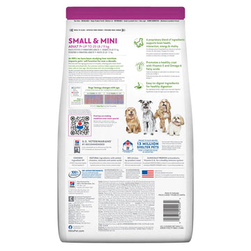 Hill's Science Diet Adult 7+ Senior Vitality Small & Mini Chicken & Rice Recipe Dry Dog Food, 3.5 lb bag