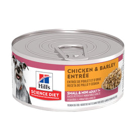 Hill's Science Diet Adult 7+ Small & Mini Canned Dog Food, Chicken & Barley Entrée, 5.8 oz, 24 Pack wet dog food