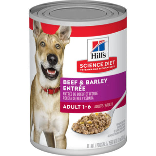 Hill's Science Diet Adult Canned Dog Food, Beef & Barley Entrée