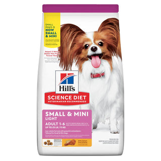 Hill's Science Diet Adult Light Small & Mini with Chicken Meal & Barley Dry Dog Food, 4.5 lb bag