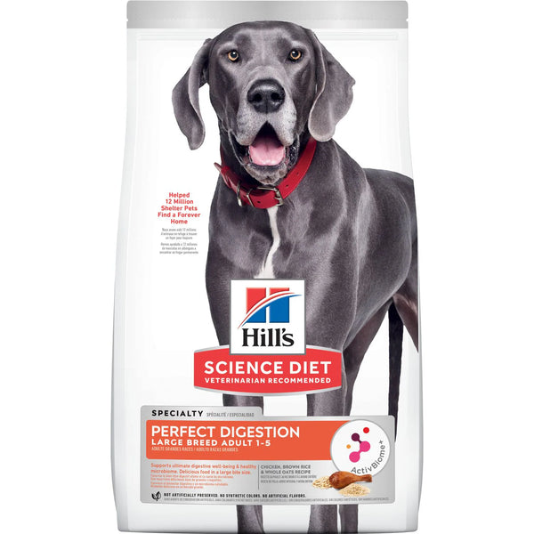 Hill's Science Diet Adult Perfect Digestion Large Breed Chicken, Dry Dog Food, 12 lb. bag