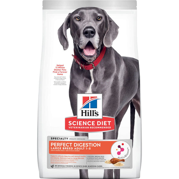 Hill's Science Diet Adult Perfect Digestion Large Breed Chicken, Dry Dog Food, 22 lb. bag