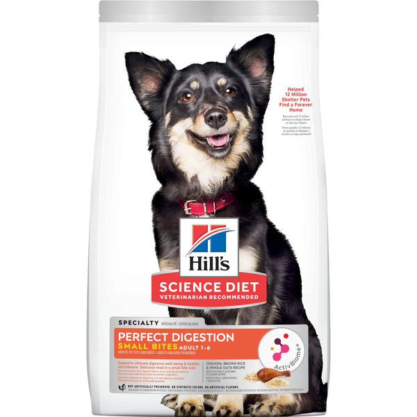 Hill's Science Diet Adult Perfect Digestion Small Bites Chicken, Dry Dog Food, 12 lb. bag