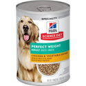 Hill's Science Diet Adult Perfect Weight Canned Dog Food, Chicken & Vegetable Entrée, 12.8 oz, 12 Pack wet dog food