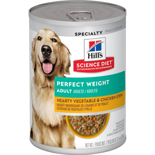 Hill's Science Diet Adult Perfect Weight Canned Dog Food, Hearty Vegetable & Chicken Stew, 12.5 oz, 12 Pack wet dog food