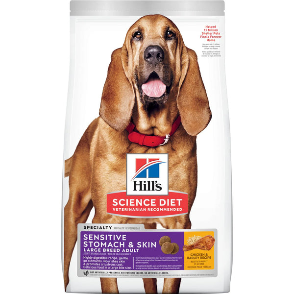 Hill's Science Diet Adult Sensitive Stomach & Skin Large Breed Dry Dog Food, Chicken Recipe, 30 lb Bag