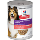 Hill's Science Diet Adult Sensitive Stomach & Skin Canned Dog Food, Salmon & Vegetable Entrée, 12.8 oz, 12 Pack wet dog food