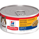 Hill's Science Diet Senior 7+ Canned Cat Food, Savory Chicken Entrée, 2.9 oz, 24 Pack wet cat food