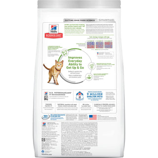 Hill's Science Diet Senior 7+ Senior Vitality Dry Cat Food, Chicken & Rice Recipe, 13 lb Bag