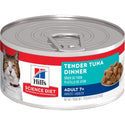 Hill's Science Diet Senior 7+ Canned Cat Food, Tender Tuna Dinner, 5.5 oz, 24 Pack wet cat food