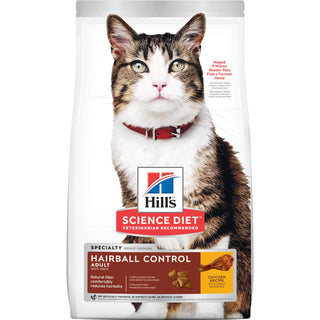Hill's Science Diet Adult Hairball Control Dry Cat Food, Chicken Recipe, 15.5 lb Bag