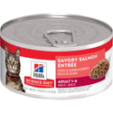 Hill's Science Diet Adult Canned Cat Food, Savory Salmon Entrée, 5.5 oz, 24 Pack wet cat food