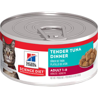 Hill's Science Diet Adult Canned Cat Food, Tender Tuna Dinner, 5.5 oz, 24 Pack wet cat food