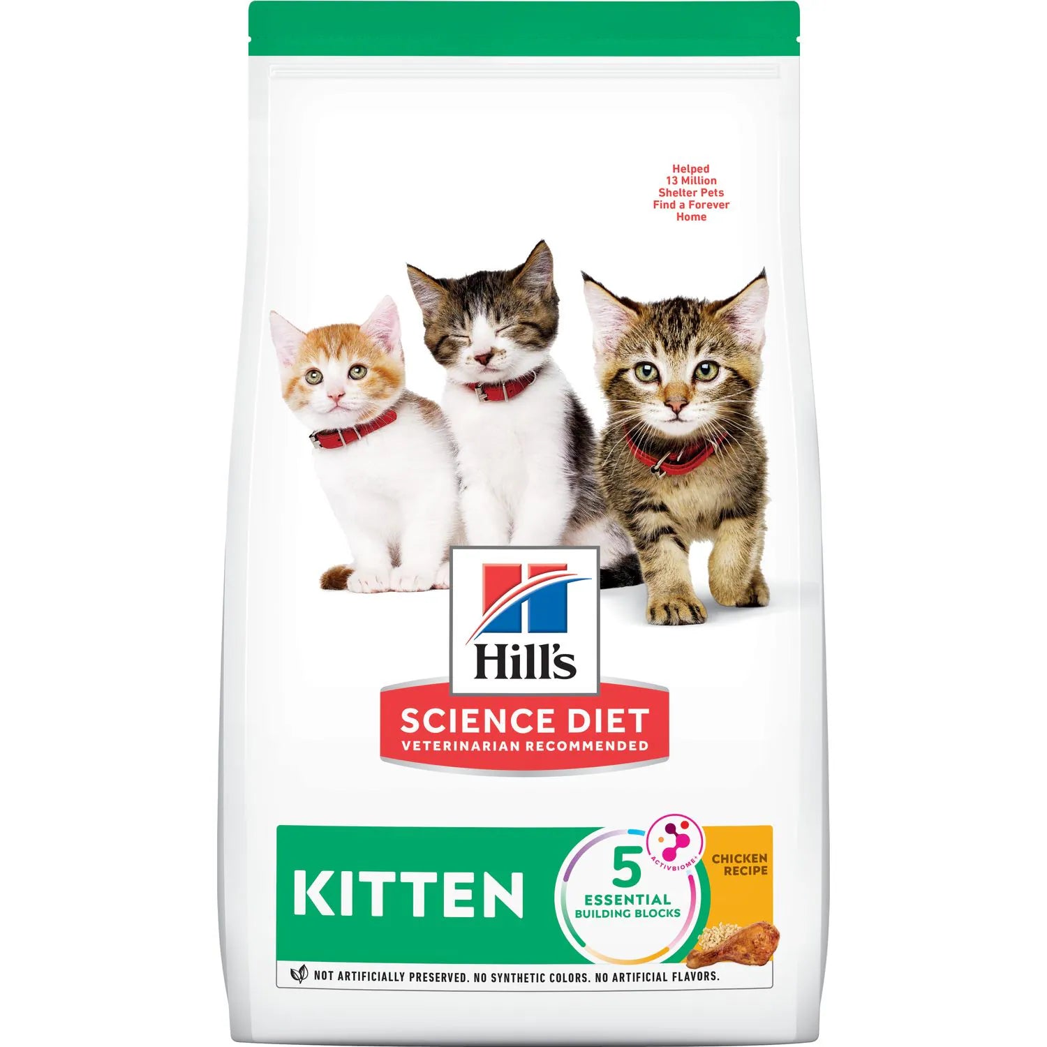 Hill's Science Diet Kitten Dry Cat Food, Chicken Recipe, 7 lb Bag