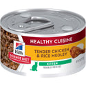 Hill's Science Diet Kitten Healthy Cuisine Canned Cat Food, Roasted Chicken & Rice Medley, 2.8 oz, 24 Pack wet cat food