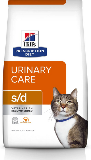 Hill's Prescription Diet s/d Urinary Care Chicken Flavor Dry Cat Food, 4 lb bag
