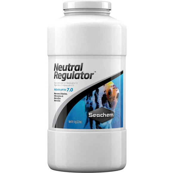Seachem Neutral Regulator bottle on a white background