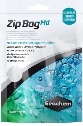 Seachem Mesh Filter Bag with Zipper - Medium Mesh (12.5’’x5.5’’) - Aquarium Filters 2