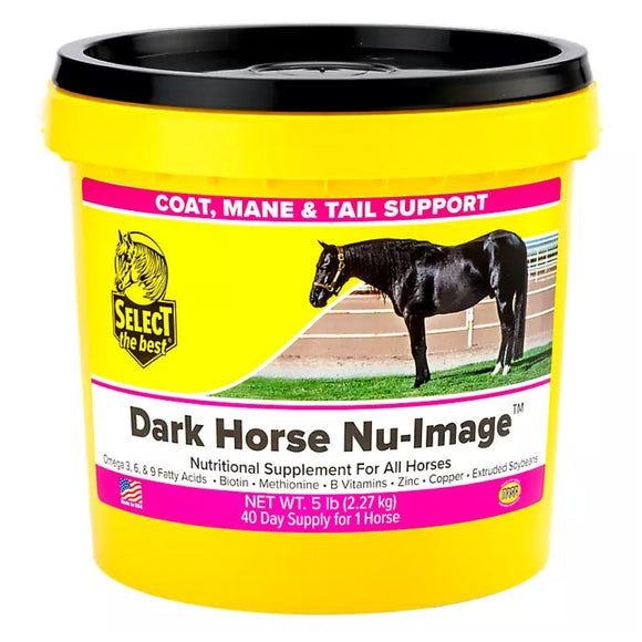 Select The Best Dark Horse Nu-Image Coat Mane & Tail Support for Horses - 5-lb (40 day supply) - Horse Vitamins &