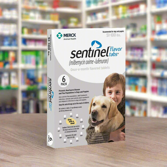 Sentinel Flavor Tabs for Large Dogs 51-100 lbs - Pet Medicine 7