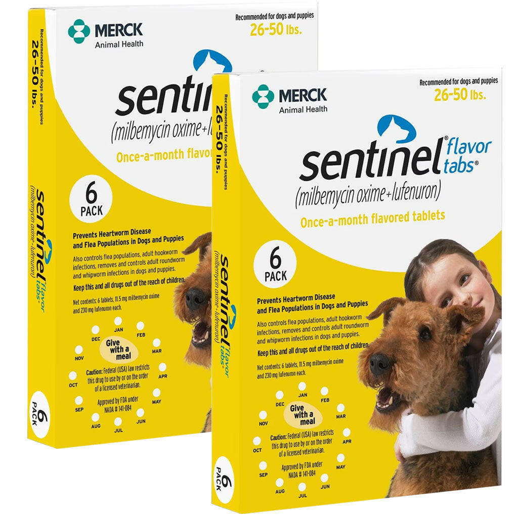Sentinel Flavor Tabs for Medium Dogs 26-50 lbs