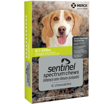 Sentinel Spectrum Chews for Dogs 8.1-25 lbs