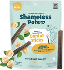 Shameless Pets Banana Bone-Anza Dental Sticks Treats For Dogs (7.2 oz) - All Dog Dental Care 1