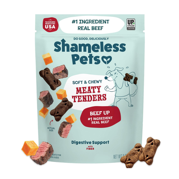 Shameless Pets Beef Up Soft & Chewy Meaty Tenders Dog Treats (8 oz) - Dog Treats 1