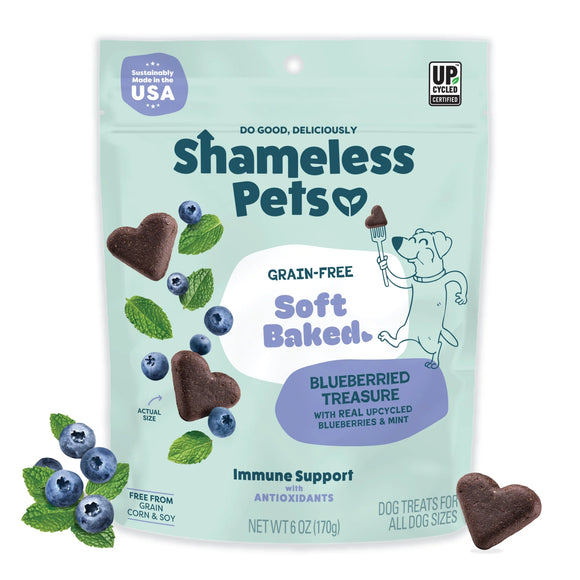 Shameless Pets Blueberried Treasure Soft Baked Treats For Dogs (6 oz) - Dog Treats 1