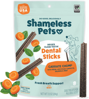 Shameless Pets Carrate Chomp Dental Sticks Treats For Dogs (7.2 oz) - All Dog Dental Care 1