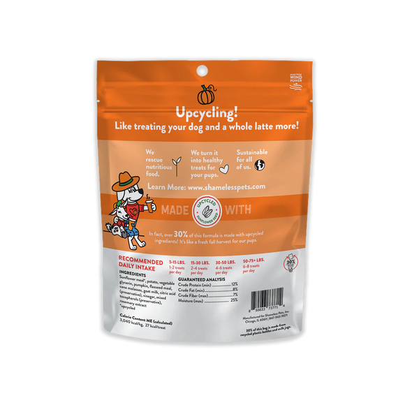 Shameless Pets Pumpkin Goat’s Milk Latte Soft Baked Treats For Dogs (6 oz) - Dog Treats 2