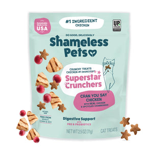 Shameless Pets Superstar Crunchers Cran You Say Chicken For Cats (2.5 oz) - Cat Biscuits & Crunchy Treats 1