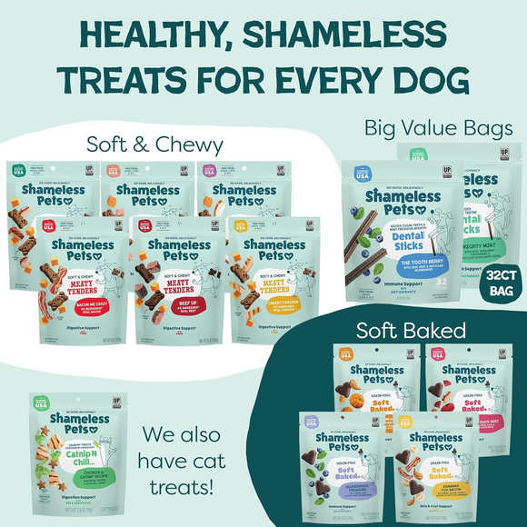Shamless Pets The Tooth Berry Dental Sticks Treats For Dogs (7.2 oz) - Dog Dental Chews & Treats 7