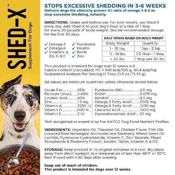 Shed-X Shed Control Supplement for Dogs (16 oz)