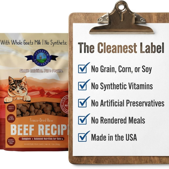 Shepherd Boy Farms Beef Recipe Freeze Dried Cat Food (12 oz) - Freeze-Dried Cat Food 6