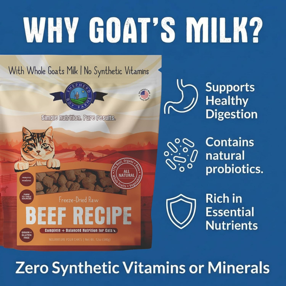 Shepherd Boy Farms Beef Recipe Freeze Dried Cat Food (12 oz) - Freeze-Dried Cat Food 4