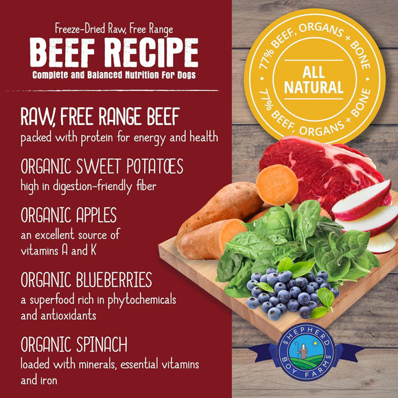 Shepherd Boy Farms Beef Recipe Freeze Dried Dog Food - Freeze-Dried Dog Food 2