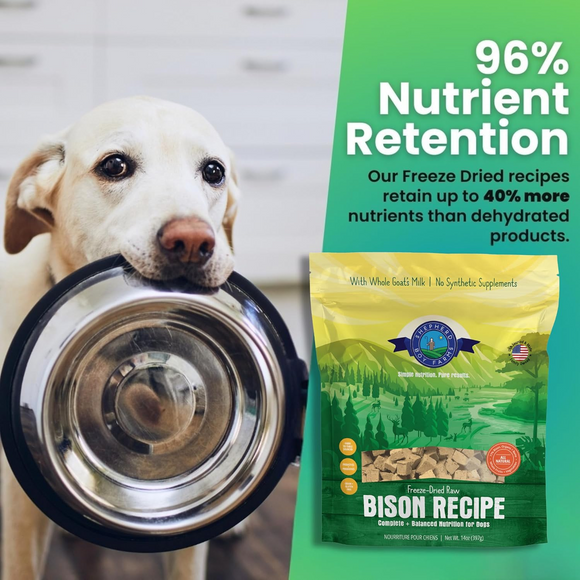 Shepherd Boy Farms Bison Recipe Freeze Dried Dog Food (14 oz) - Freeze-Dried Dog Food 9