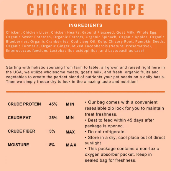 Shepherd Boy Farms Chicken Recipe Freeze Dried Dog Food - Freeze-Dried Dog Food 8