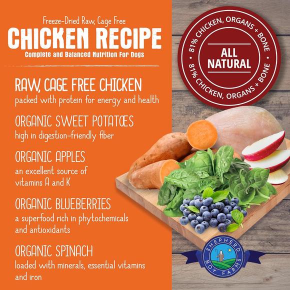 Shepherd Boy Farms Chicken Recipe Freeze Dried Dog Food - Freeze-Dried Dog Food 3