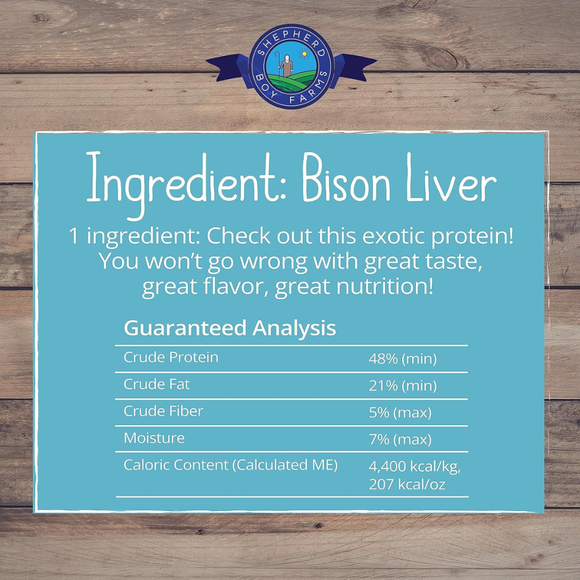 Shepherd Boy Farms Freeze Dried Bison Liver Treats for Dogs & Cats - Dog & Cat Treats 5